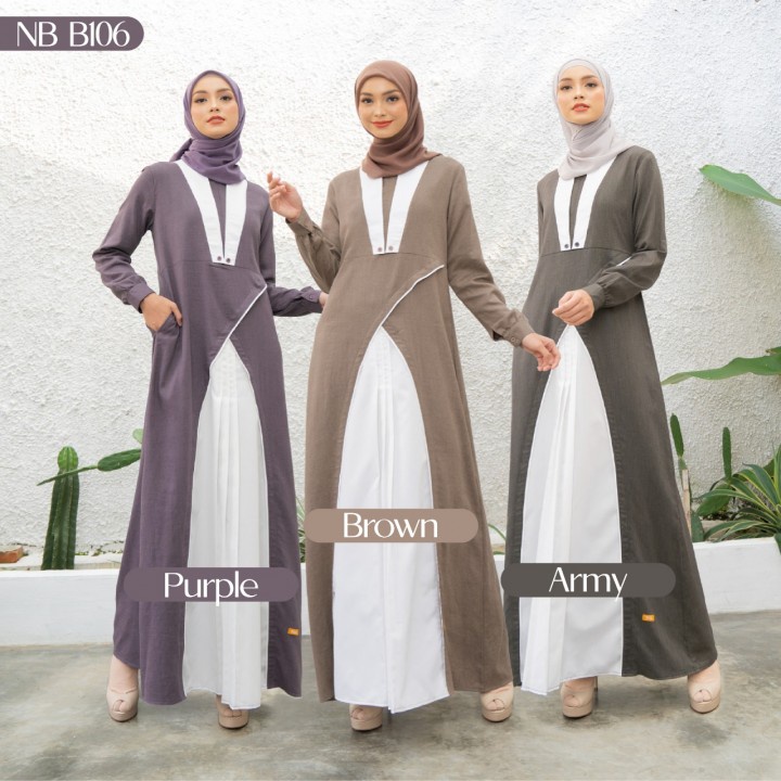 Gamis Nibras Nb B106 / Original Nibras Terbaru 2022 / Dress / Maxy / Fashion Muslim