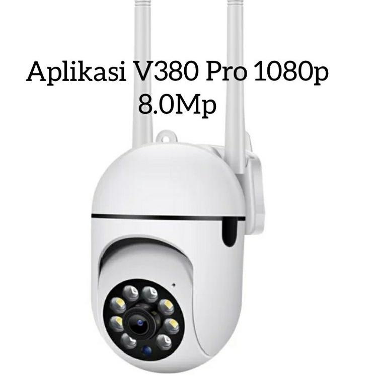 Rekomendasi IP CAMERA CCTV OUTDOOR CCTV WIFI 320° PTZ PAN TILT 8.0MP 1080P App V380pro