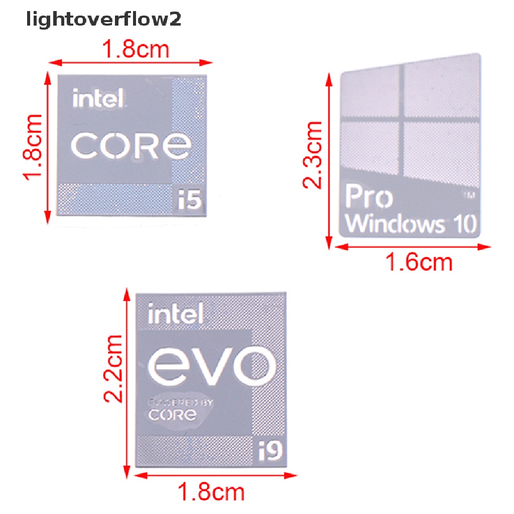 (lightoverflow2) Stiker Komputer Generasi 11 Ccore i9 EVO i7 i5 Win10