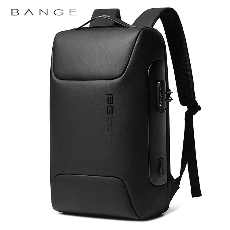 Bange Tas Ransel pria Tas Ransel Laptop Anti Theft USB Charging - BG-7216 - Black