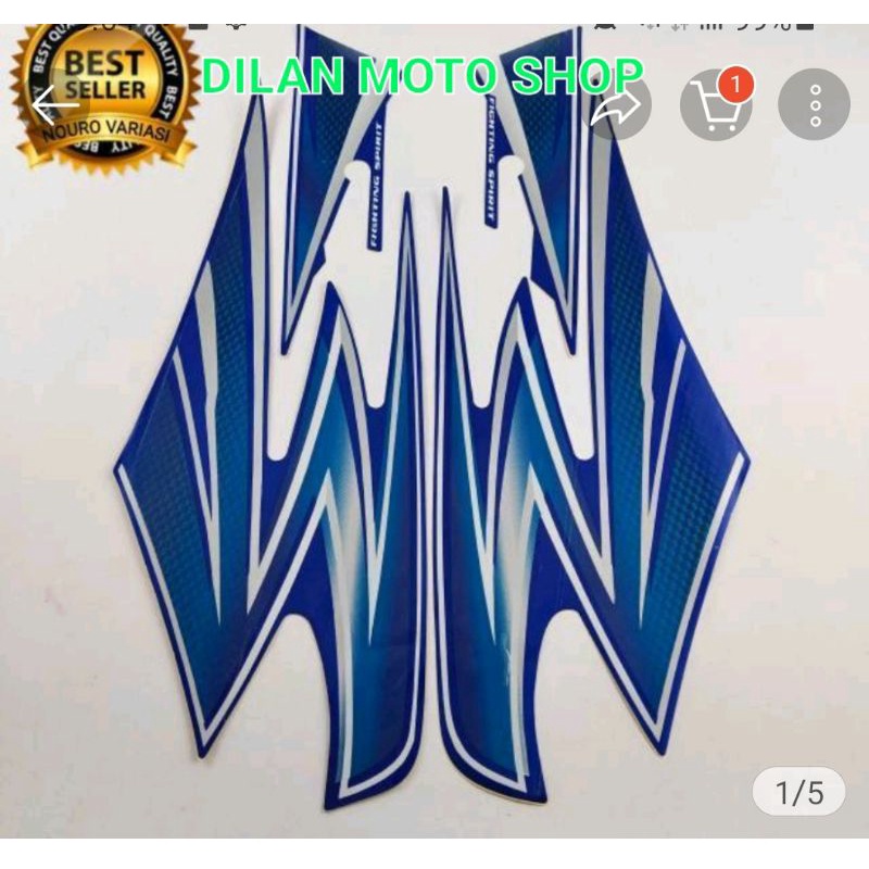 Lis striping stiker rx king new 2003 biru