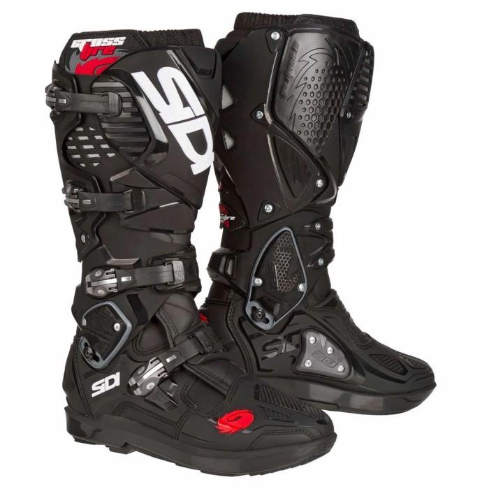 Biker Sepatu Sidi Crossfire 3 Srs Mx Boots - Black Black - 45