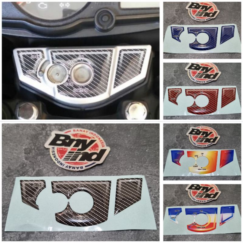 STICKER STIKER EMBLEM TUTUP KONTAK HONDA TIGER,MEGA PRO PRIMUS,VERZA,CB 150 OLD TIMBUL 3D