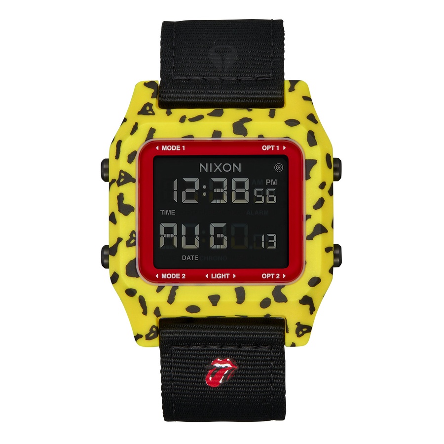 ORIGINAL 100% NIXON A1358887 ROLLING STONES STAPLE YELLO / BLACK GARANSI RESMI 2 TAHUN