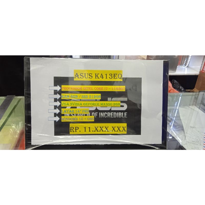 ASUS K413EQ I7 1165G7 8GB SSD 512GB MX350 2GB