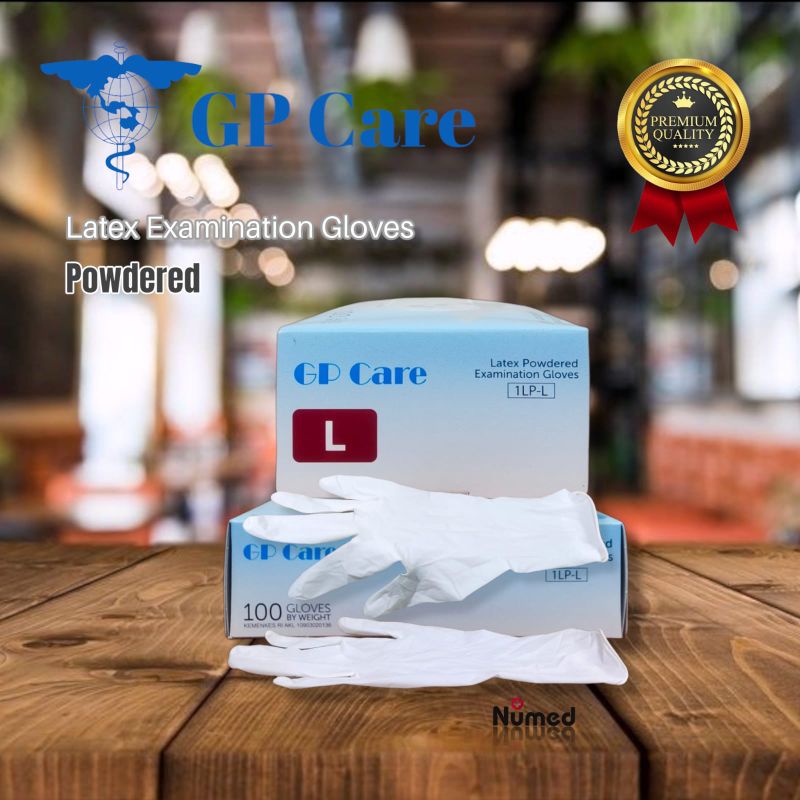 Sarung Tangan Karet Latex Medis Original GP Care / Latex Powdered Examination Gloves