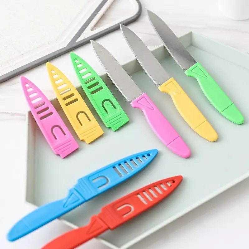TGM - PISAU BUAH STAINLESS SARUNG / PISAU DAPUR MINI / PISAU SARUNG  TAJAM / PISAU KUPAS BUAT PEMOTONG SAYUR KNIFE FRUIT