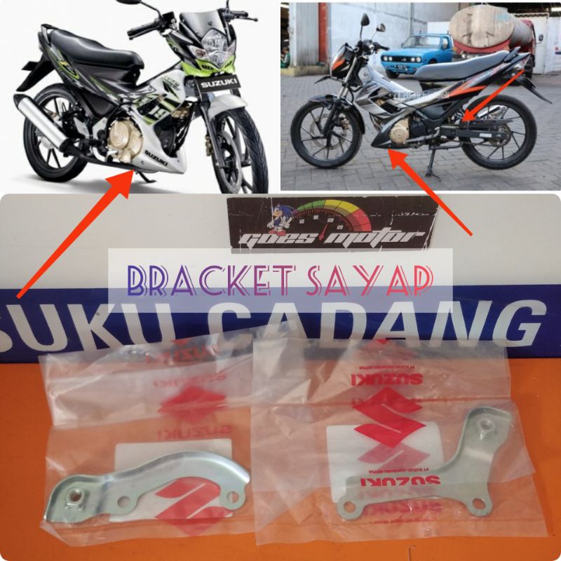 BRACKET UNDERCOWL SAYAP BAWAH SATRIA FU150 CBU, CKD, BARONG 2005-2012 L&R :25G10 ORIGINAL SGP