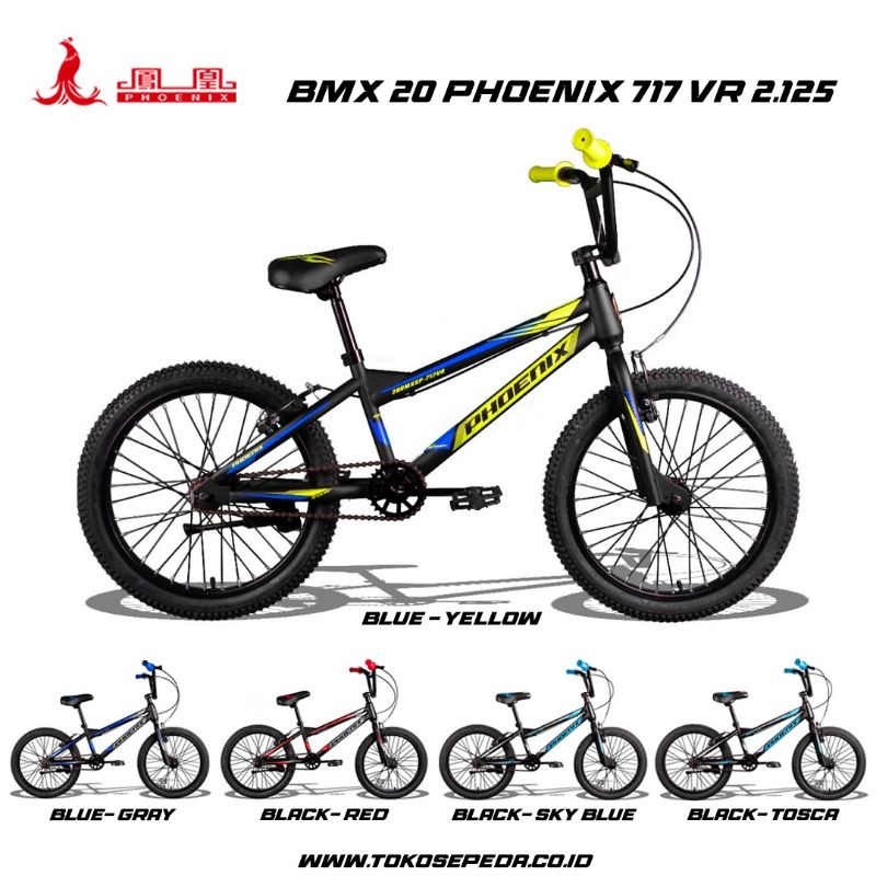 SEPEDA BMX ANAK COWOK 20 INCH MERK PHOENIX 717 VR 2.125 / 718 VR 3.0 / 718-1 ASLI 718 / 719 VR BAN J