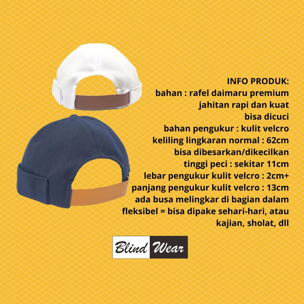 Topi Peci UAS Miki Hat Hijrah Polos Premium