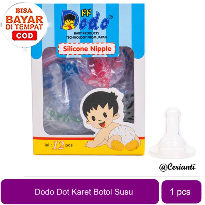 [PER PCS | REFILL DOT SUSU] DODO SILICONE NIPPLE | KARET DOT - KEPALA DOT - NIPPLE BOTOL SUSU_Cerianti