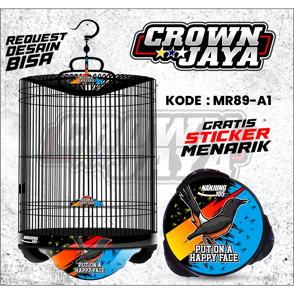 Stiker Sangkar Murai ORIQ Variasi / Decal Kandang Murai Batu Custom Desain / Decal Tebok Murai RADJA