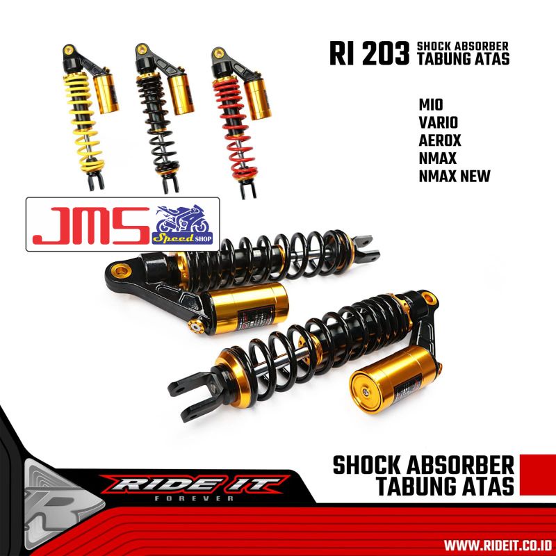 shockbreaker rideit shock ride it tabung atas ukuran 310/330 mm vario125/150 beat new beat deluxe genio scoopy Xeon soul gt125 Mio mio j mio m3 lexi fazzio