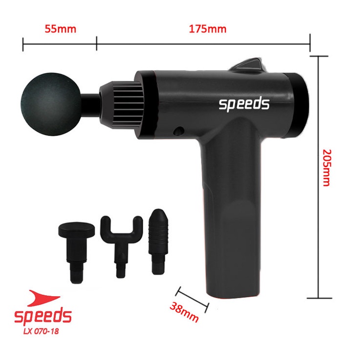 SPEEDS Alat Pijat Kaki Elektrik Foot Massager Terapi Kaki dan Badan Alat Kesehatan Portable 070-20--18 HITAM