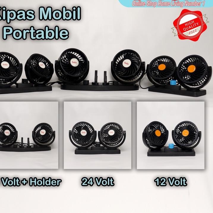 Baru ハ kipas Angin Mobil Double Headed Fan 12Volt,24Volt/Kipas Angin Mobil Usb Holder Phone Quality 