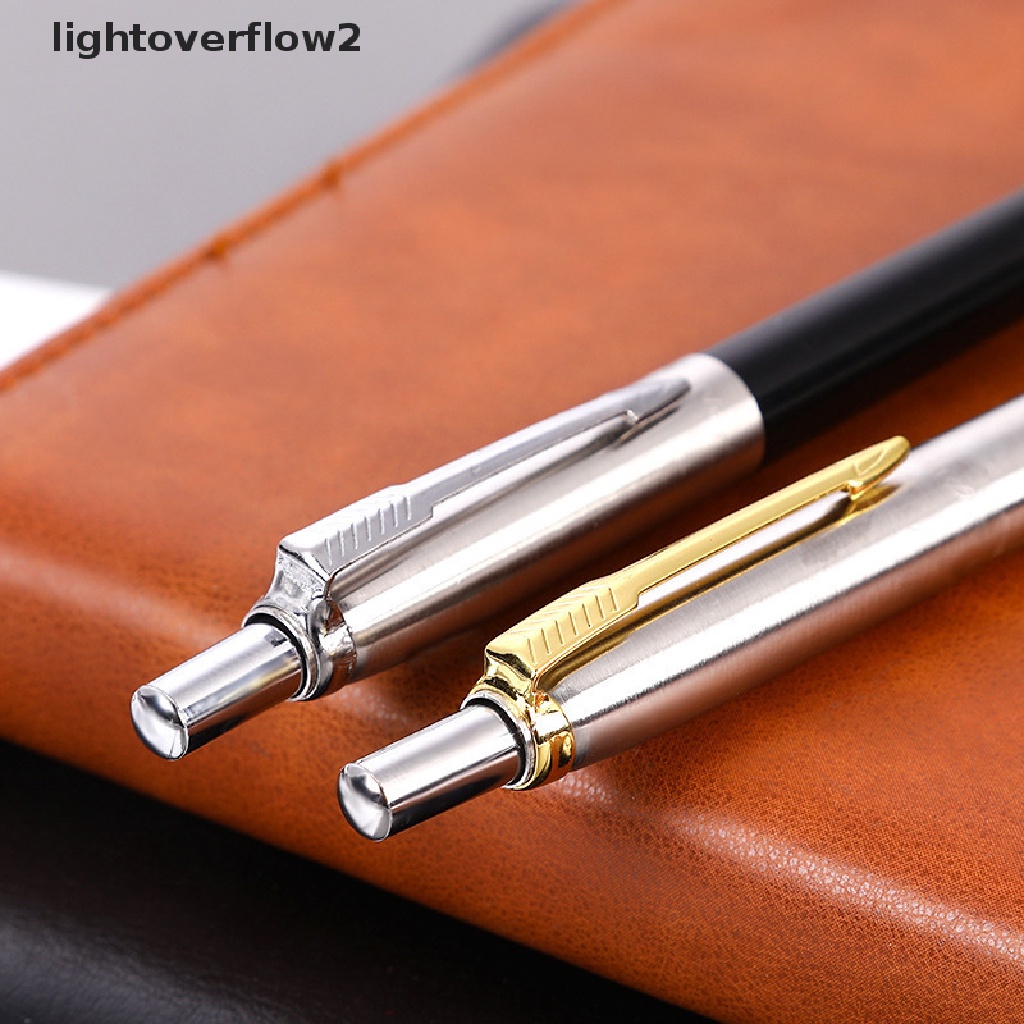 (lightoverflow2) Pulpen Bahan stainless steel Untuk Kantor