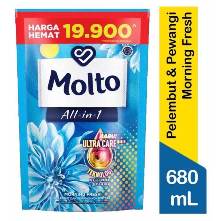 molto all in one pink 680ml/molto 680ml/molto all in one/molto pelembut pakaian all in one 550/680ml