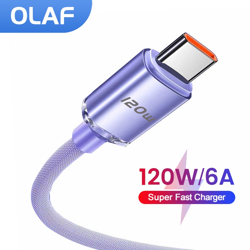 Kabel Data / Charger USB Tipe C 120W Fast Charging Untuk Huawei P50 P50 Pro P40 xiaomi 12 11 6A