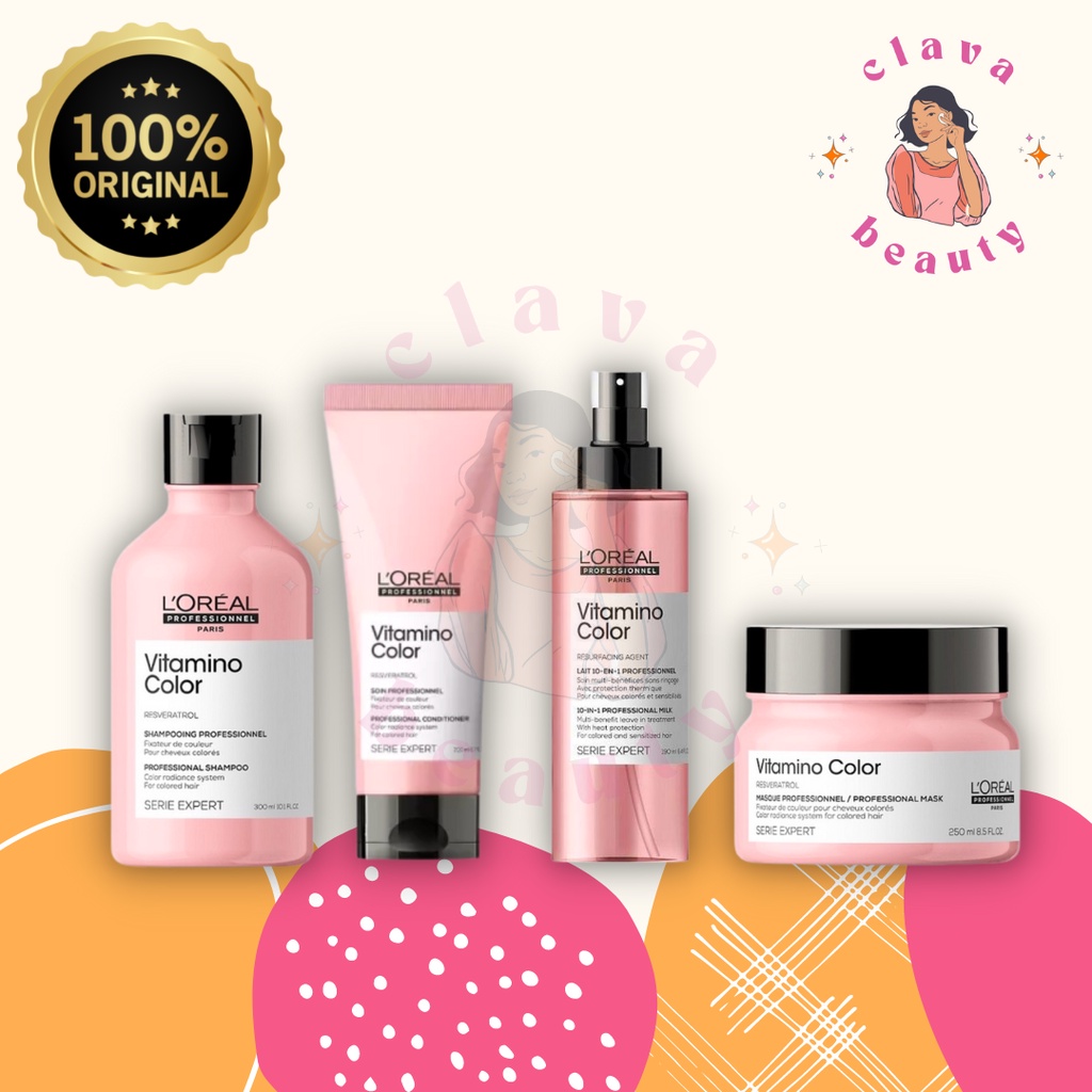 Jual Loreal Serie Expert Vitamino Color Shampoo Conditioner Hair Mask
