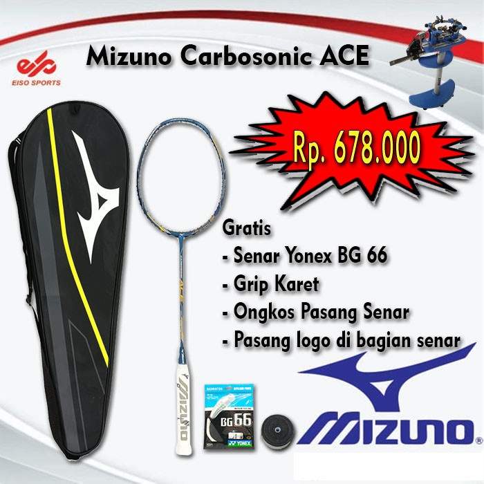 Raket Promo Raket Badminton Mizuno Carbosonic Ace ( Yonex Bg 66 )