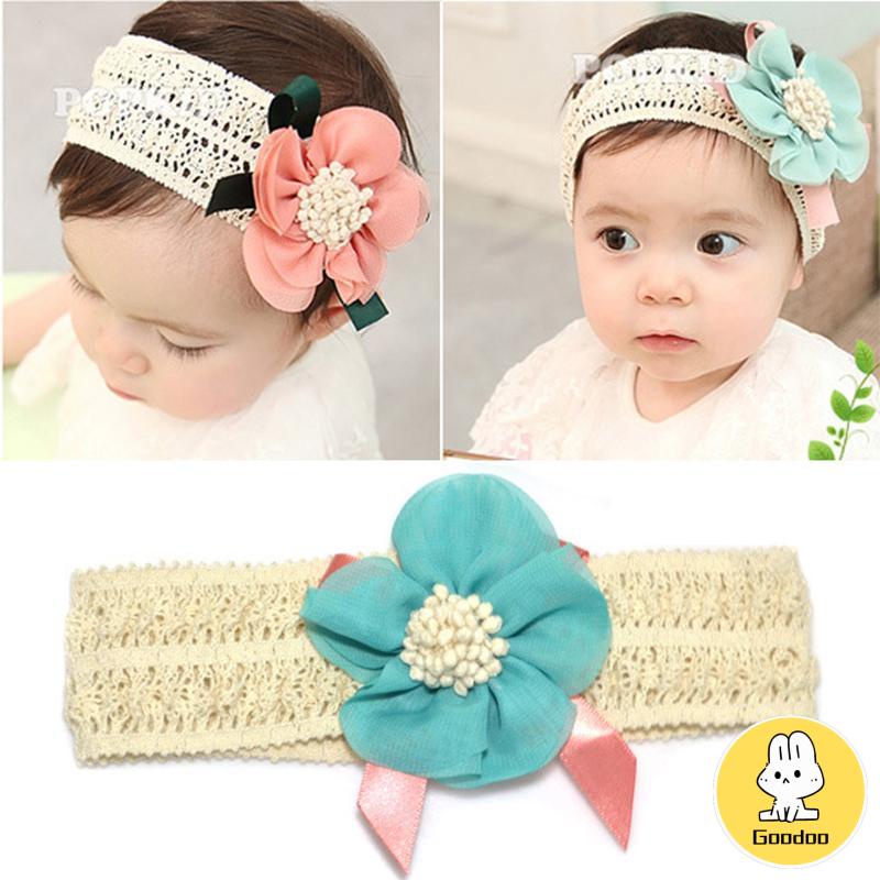 Turban anak bando baby Rambut bayi  perempuan lucu yang baru lahir dengan bunga dan kupu pita rambut -Doo