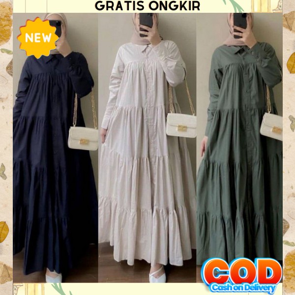 Baju Muslim Wanita Bsju Syari Murah Gamis Remaja Kekinian Import Terbaru 2023 Gmis Muslimah Polos Gs