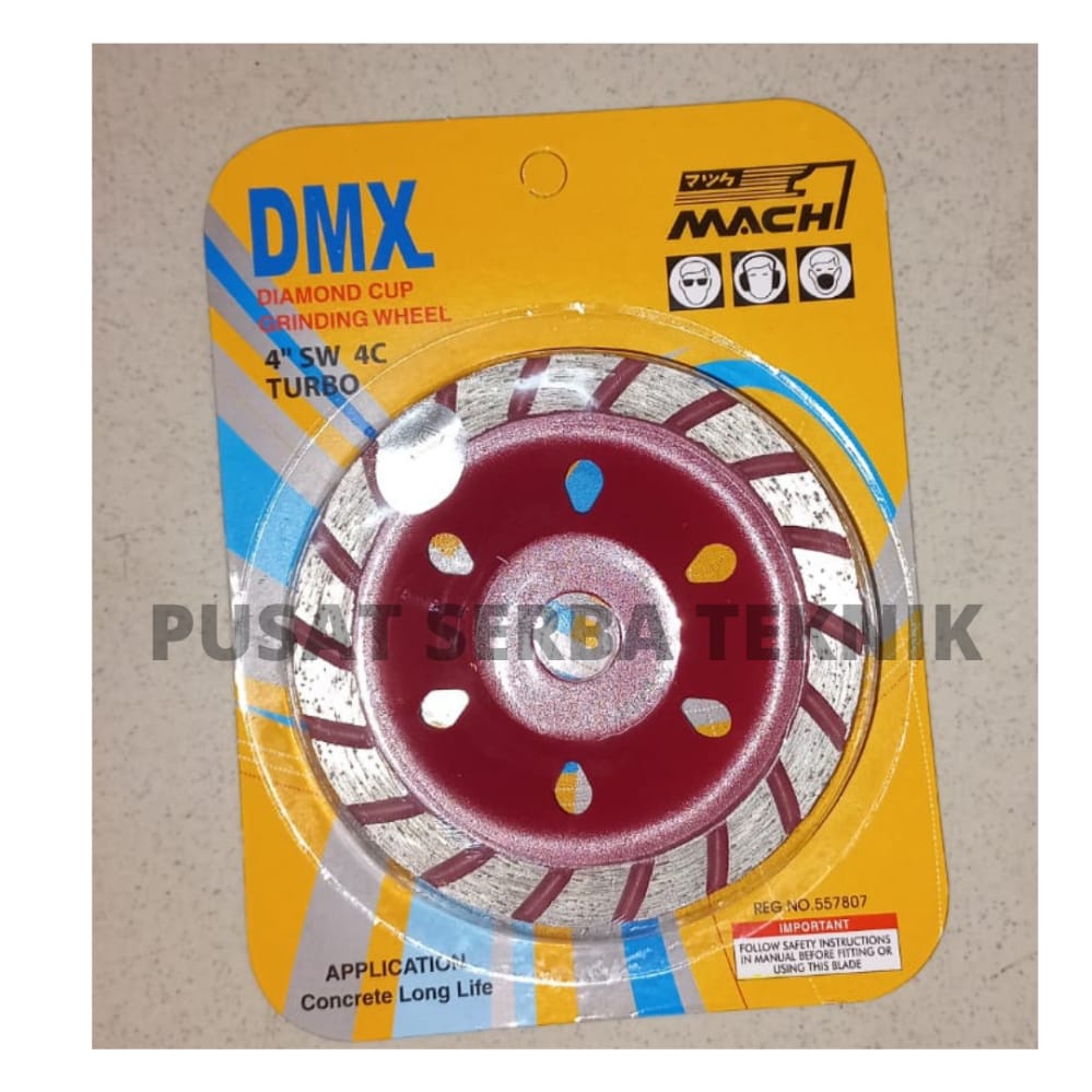 POLES LANTAI BETON DIAMOND GRINDING WHEEL 3" 4" CUP TURBO ROW DMX