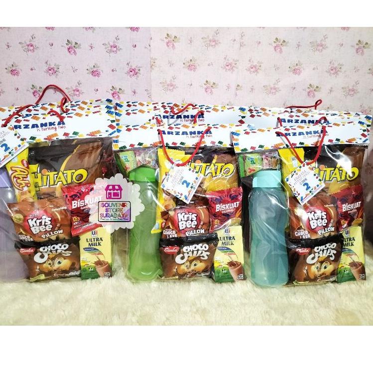 

⇖ Paket Snack Ulang Tahun / Souvenir Boto Eco 350ml/ Hangtag Snack Ultah / Bingkisan Snack Label / Paket Snack Souvenir Botol ➤