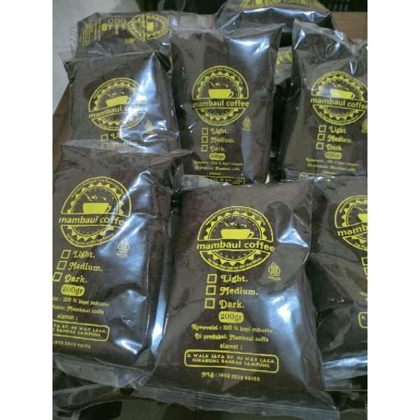 Jual Kopi Bubuk Cap Mambaul Coffee Kopi Bubuk Murni Asli Lampung Kopi