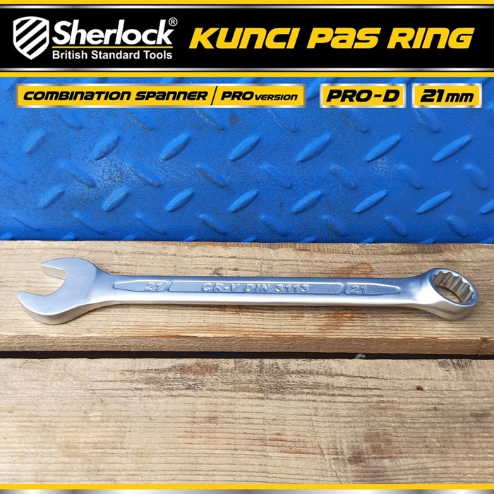 Kunci Pas Ring (Pro-D Series) uk. 21 mm Original Sherlock (1 Pcs)