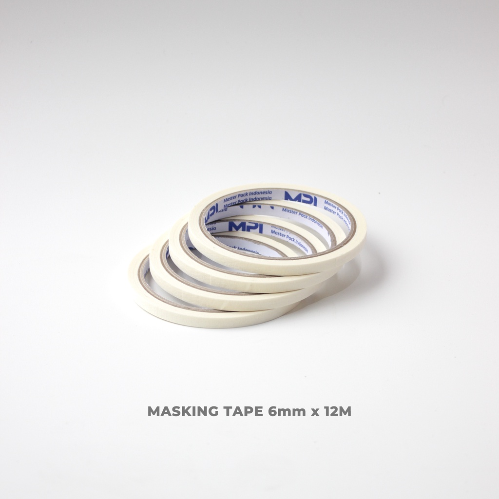 

Masking Tape 6mm 12 Meter MPI - Lakban Kertas 6mm