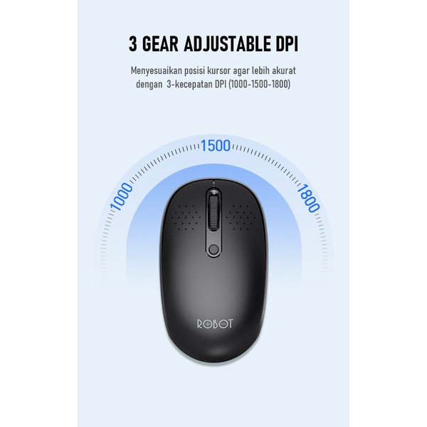 Robot M360 Mouse Bluetooth Wireless 2.4G Multi Mode Silent Mouse