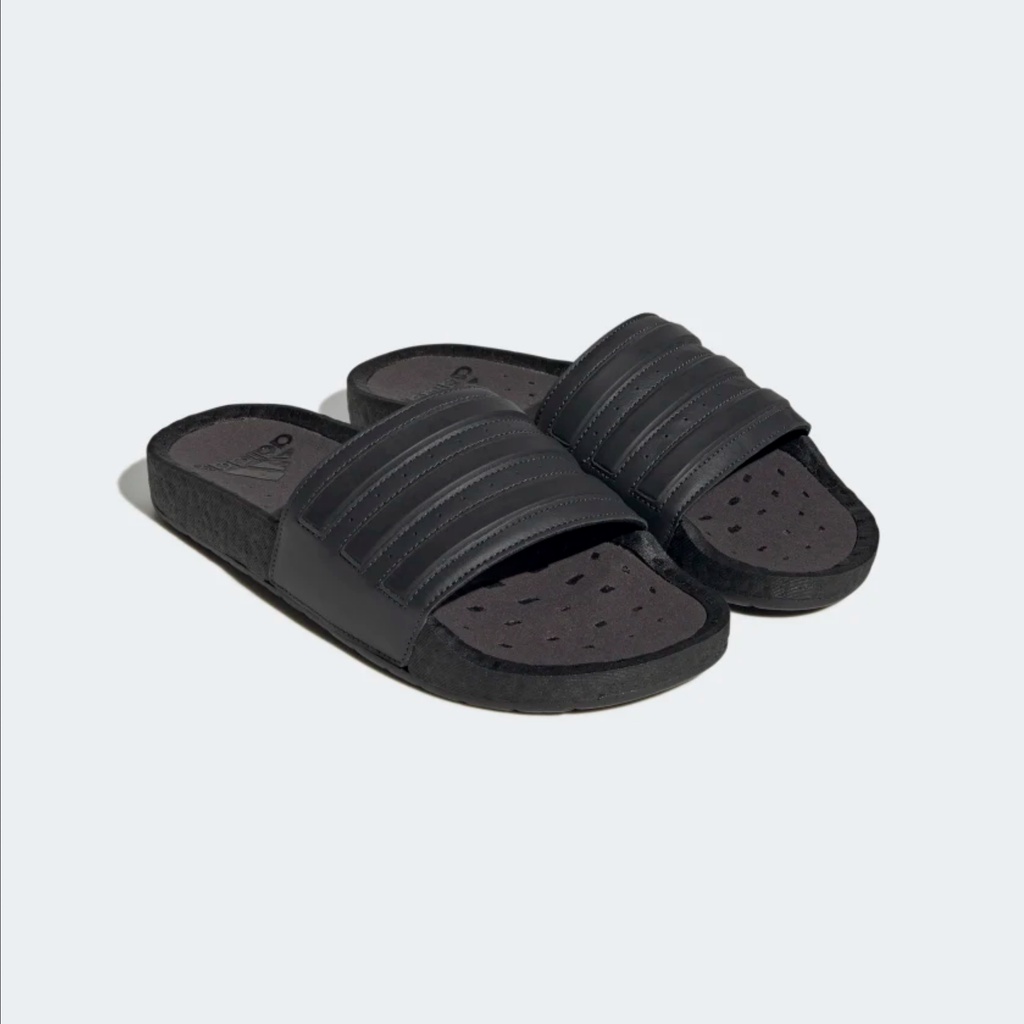 Adidas Adilette Boost Slides Triple Full Black GX4285 Sendal Slide Original