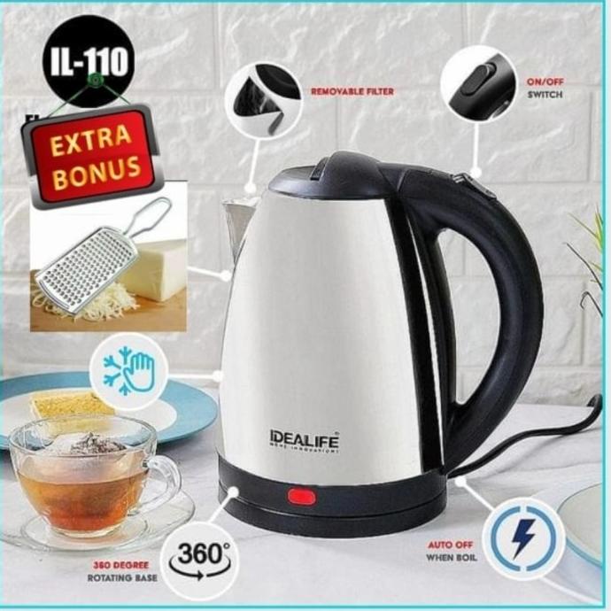 TERBARU Teko pemanas air listrik low watt hemat watt kettle idealife il110 /PERALATAN MASAK SET/PANC
