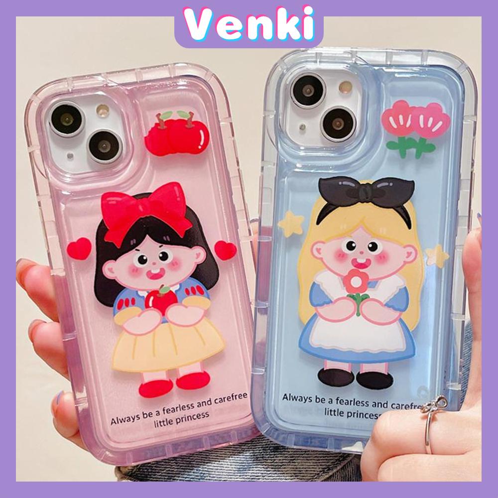 Case For iPhone 14 Pro Max TPU Soft Jelly Airbag Case Cartoon Cute Princess Clear Case Camera Protection Shockproof For iPhone 14 13 12 11 Plus Pro Max 7 Plus X XR