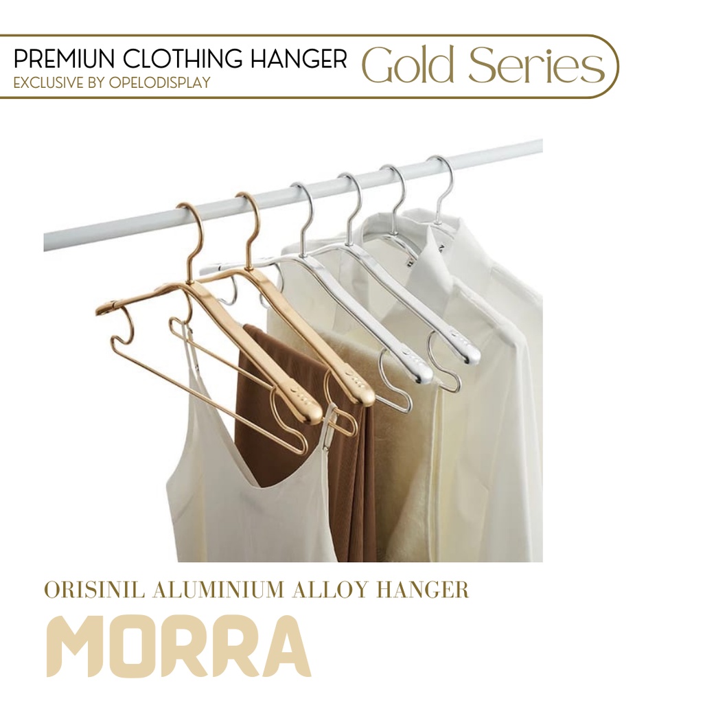 HANGER BAJU PREMIUM MORRA ALUMINIUM ALLOY GOLD SERIES