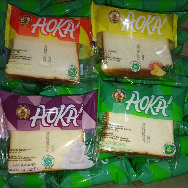 Ready Aoka Viral tawar dan panggang Varian Baru Rasa Keju Yang Lezat 60 gram