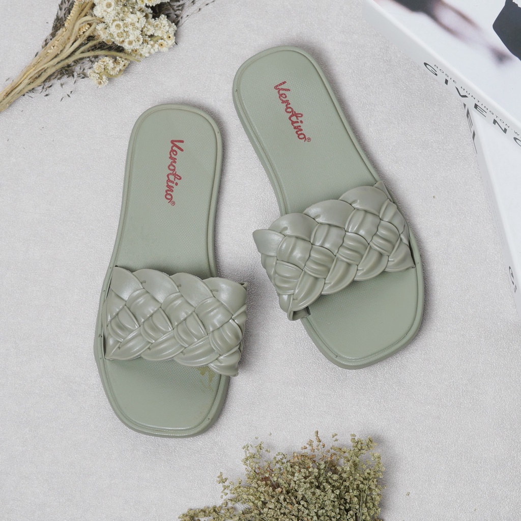 Shoes Me - Sandal Slop Wanita Rose - Sandak Premium Import