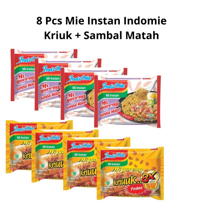 

SALE FLASH SALE 8pc INDOMIE MATAH + KRIUK
