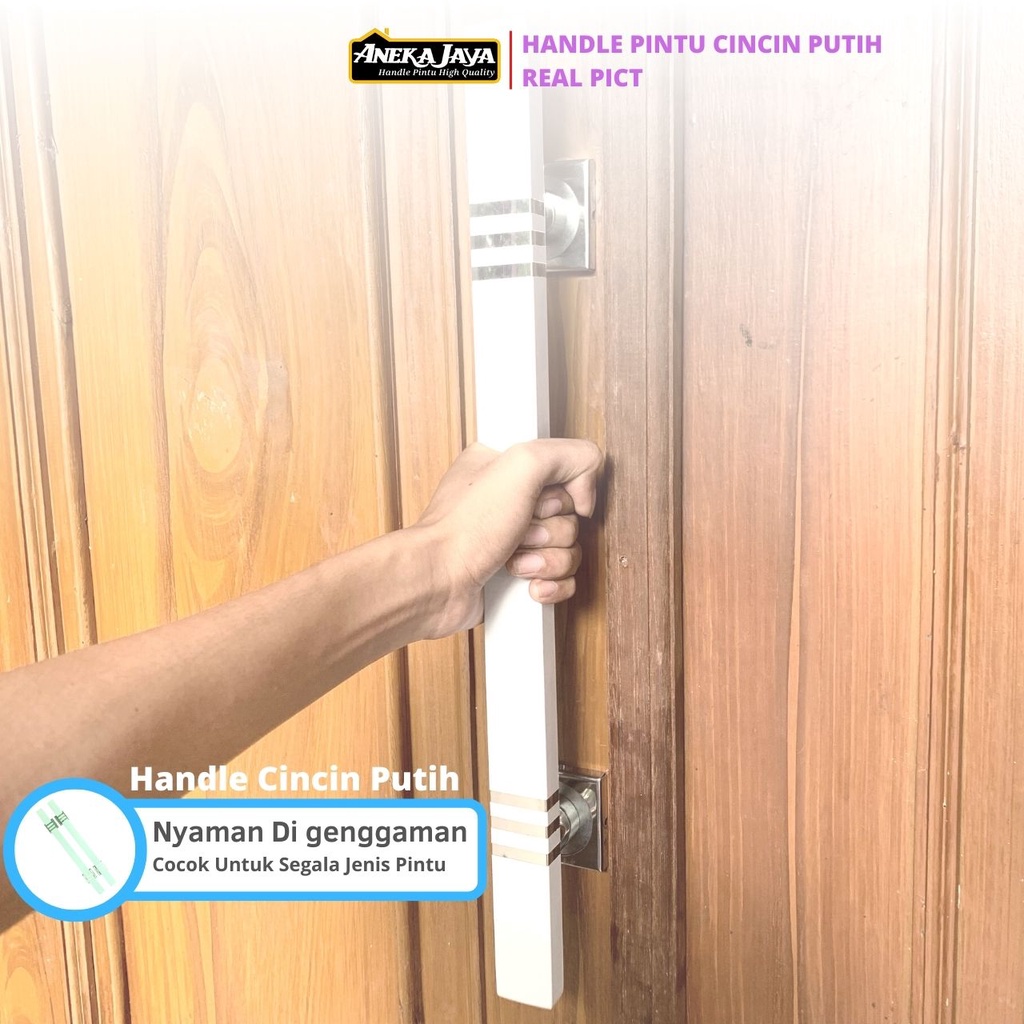 Satu Set Handle Pintu Kunci Rumah Panjang 33 cm 45 60 cm Gagang Tarikan Pintu Pegangan Depan Warna Hitam Putih Natural Maroon Stainlees