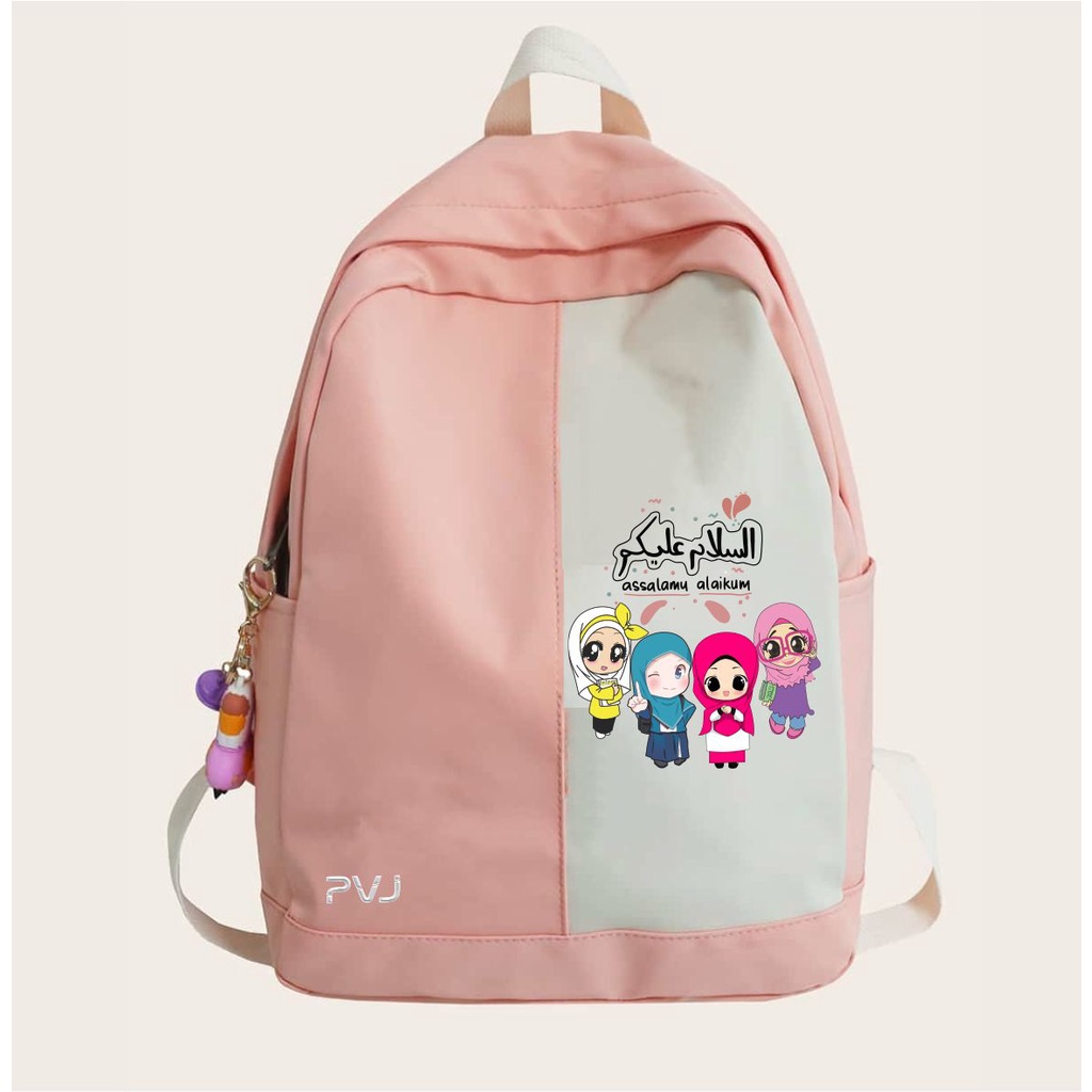 PVJ Tas Ransel Anak Wanita Terbaru Motif Lucu Karakter Islami
