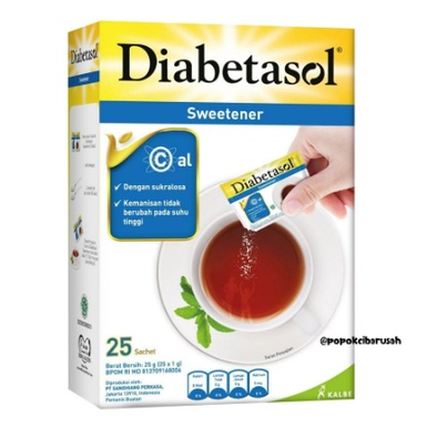 Diabetasol Zero Calorie Sweetener 100 X 1,5 G (Sachet) GULA DIET Pemanis Alami MPASI Stevia sachet Tropicana Slim