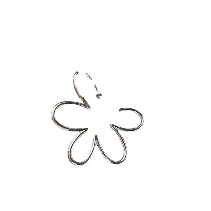 Anting Klip Desain Bunga Bahan Metal