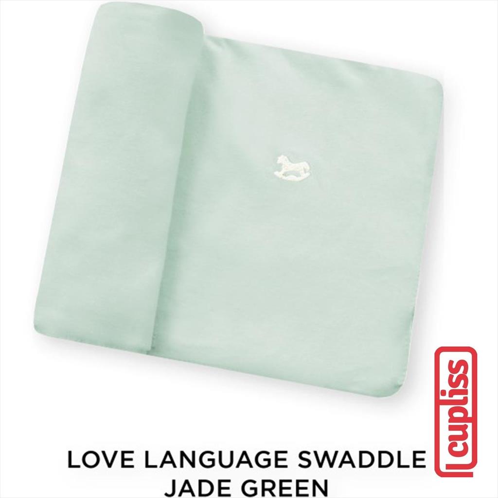 Jade Green Little Palmerhaus Love Language Swaddle Bedong Bayi
