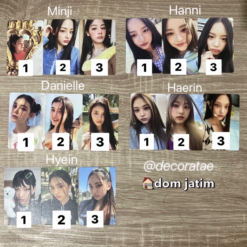 READY Newjeans official photocard pc minji hanni danielle haerin hyein weverse ver album a b c mirro