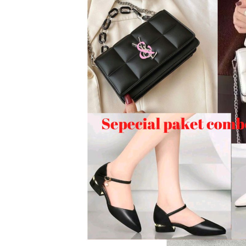 [[ free dus box]]] aket combo tas&amp;sandal model kekinian