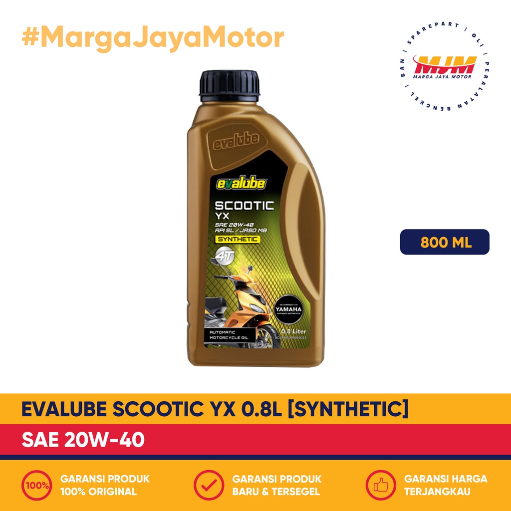 Evalube Scootic YX Matic 20W/40 800ml Evalube Oil 0.8L