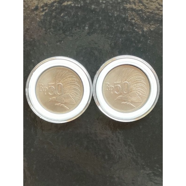 koin 50 rupiah cendrawasih 1971 UNC LUSTRE ORIGINAL