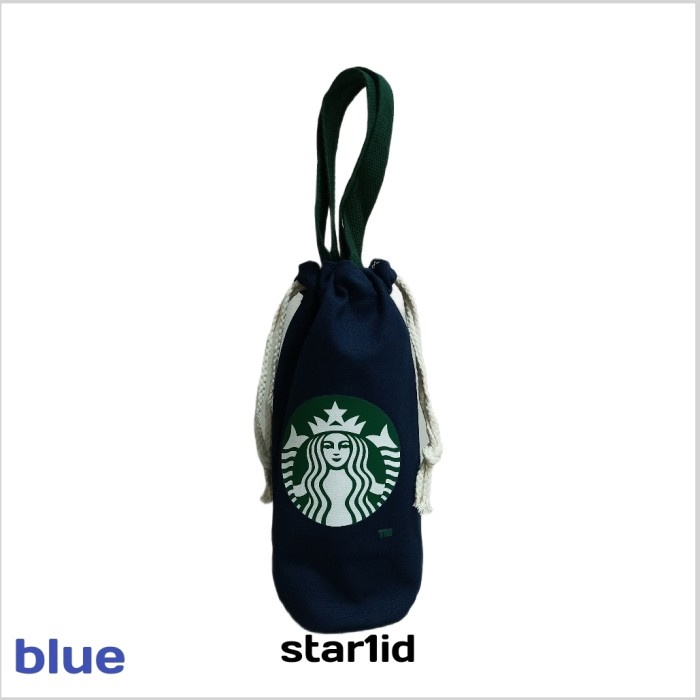 Tempat tas tumbler botol minum starbucks kanvas bag Model Jepang