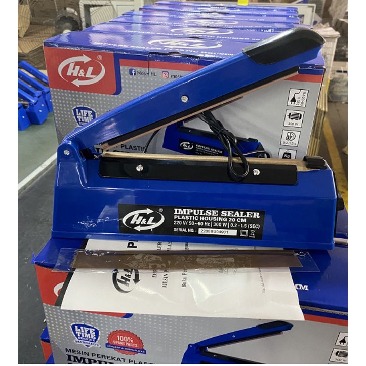Mesin Press Plastik / Impulse Sealer HL 20cm dan 30cm Body Plastik
